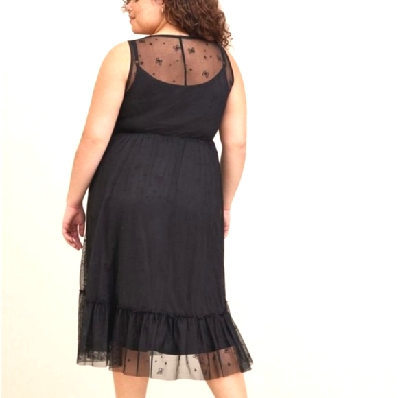 ❤NWT VINTAGE TORRID MINNIE MICKEY MOUSE PRINT SHEER MESH MAXI DRESS DISNEY PLUS - Picture 2 of 16